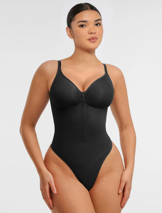 Curveness™ Tummy Control Seamless Zipper Shaping Bodysuit