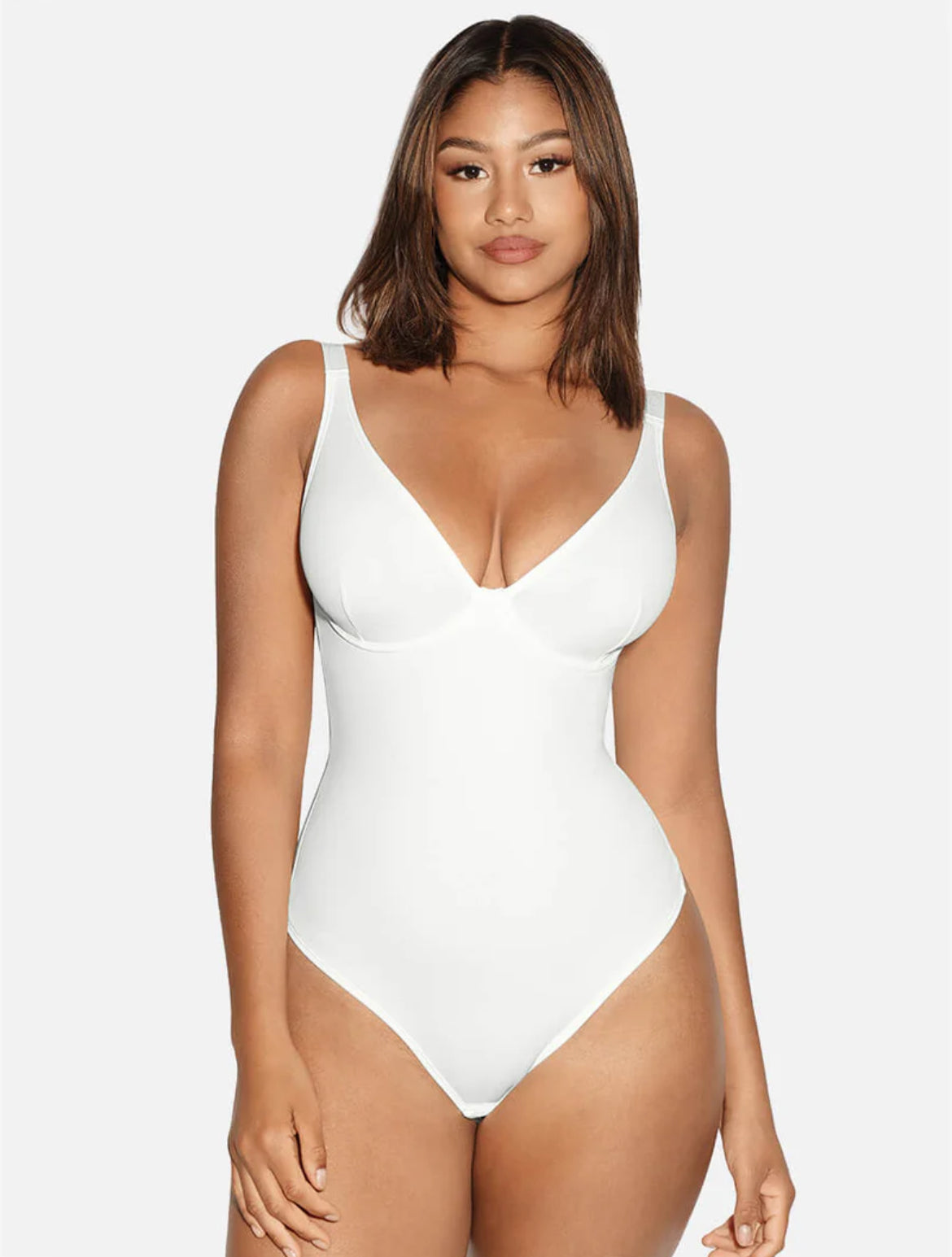 Curveness™ V-Neck Tummy Control Shaping Bodysuit
