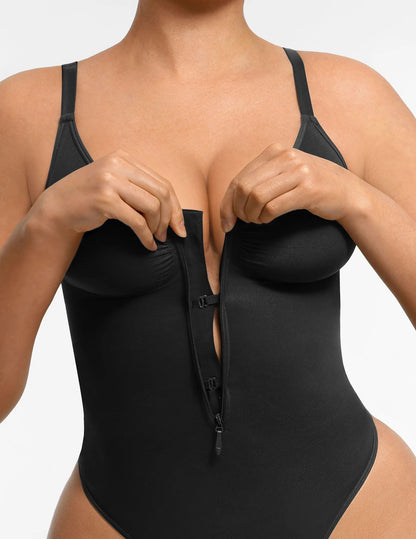 Curveness™ Tummy Control Seamless Zipper Shaping Bodysuit