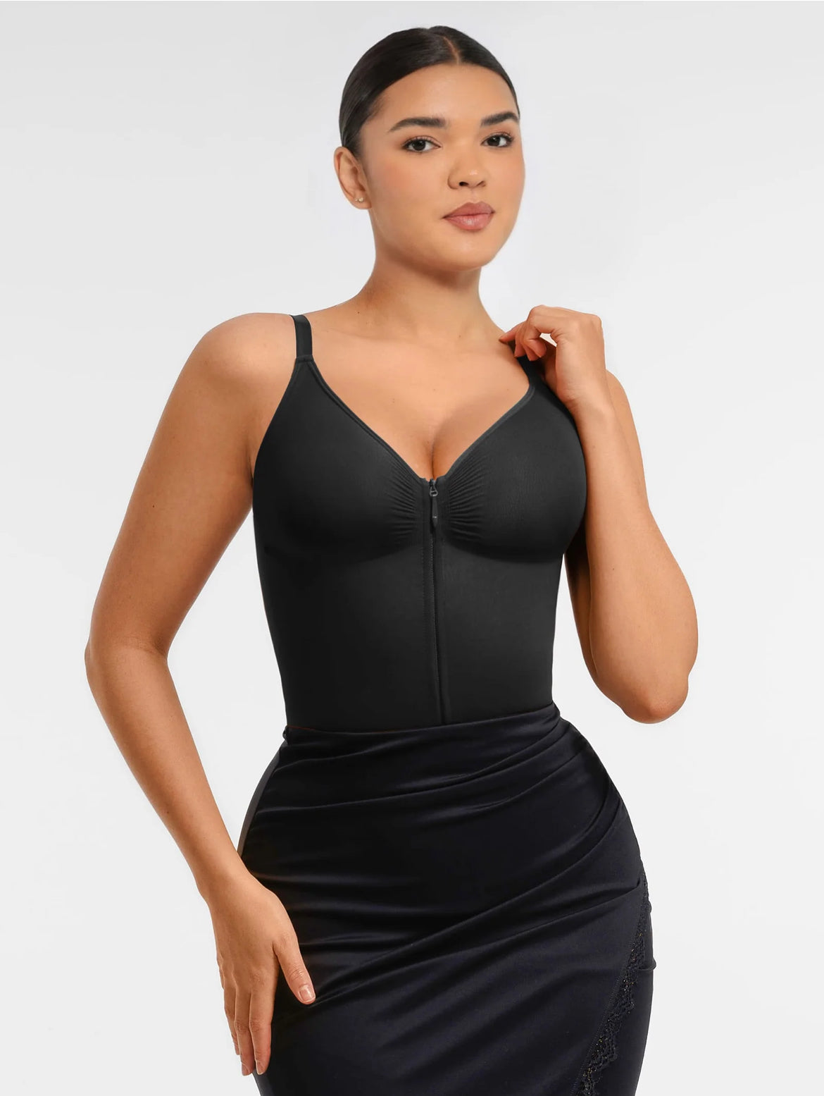 Curveness™ Tummy Control Seamless Zipper Shaping Bodysuit