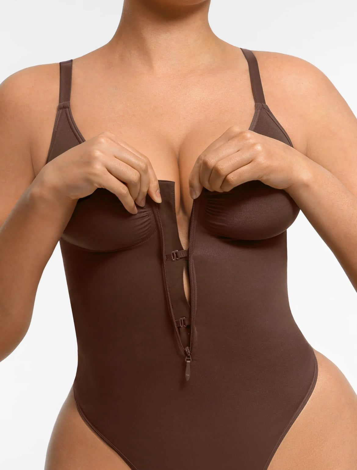 Curveness™ Tummy Control Seamless Zipper Shaping Bodysuit
