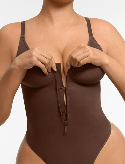 Curveness™ Tummy Control Seamless Zipper Shaping Bodysuit
