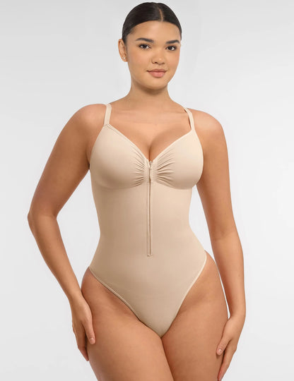 Curveness™ Tummy Control Seamless Zipper Shaping Bodysuit