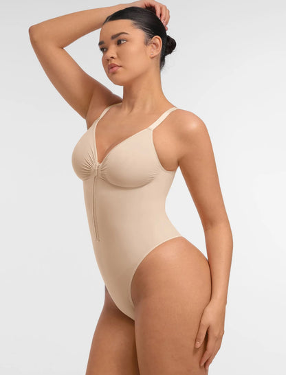 Curveness™ Tummy Control Seamless Zipper Shaping Bodysuit
