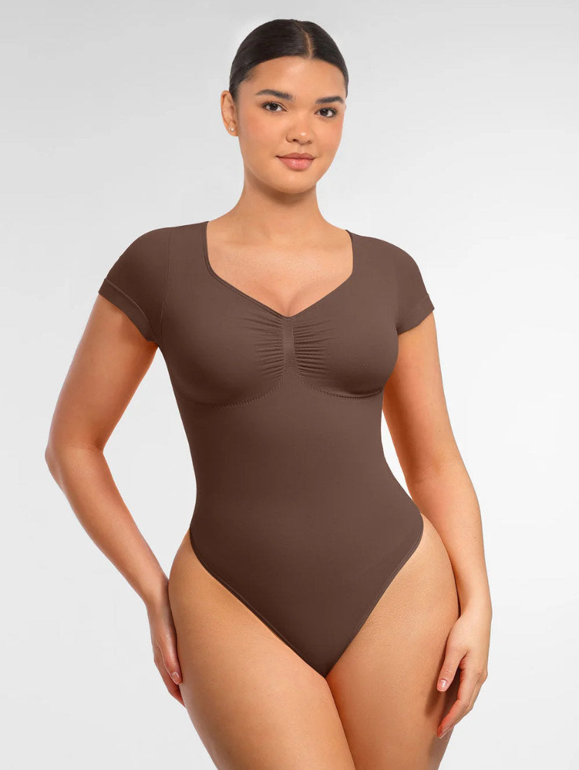 Curveness™ Seamless Short Sleeve Sculpting Bodysuit