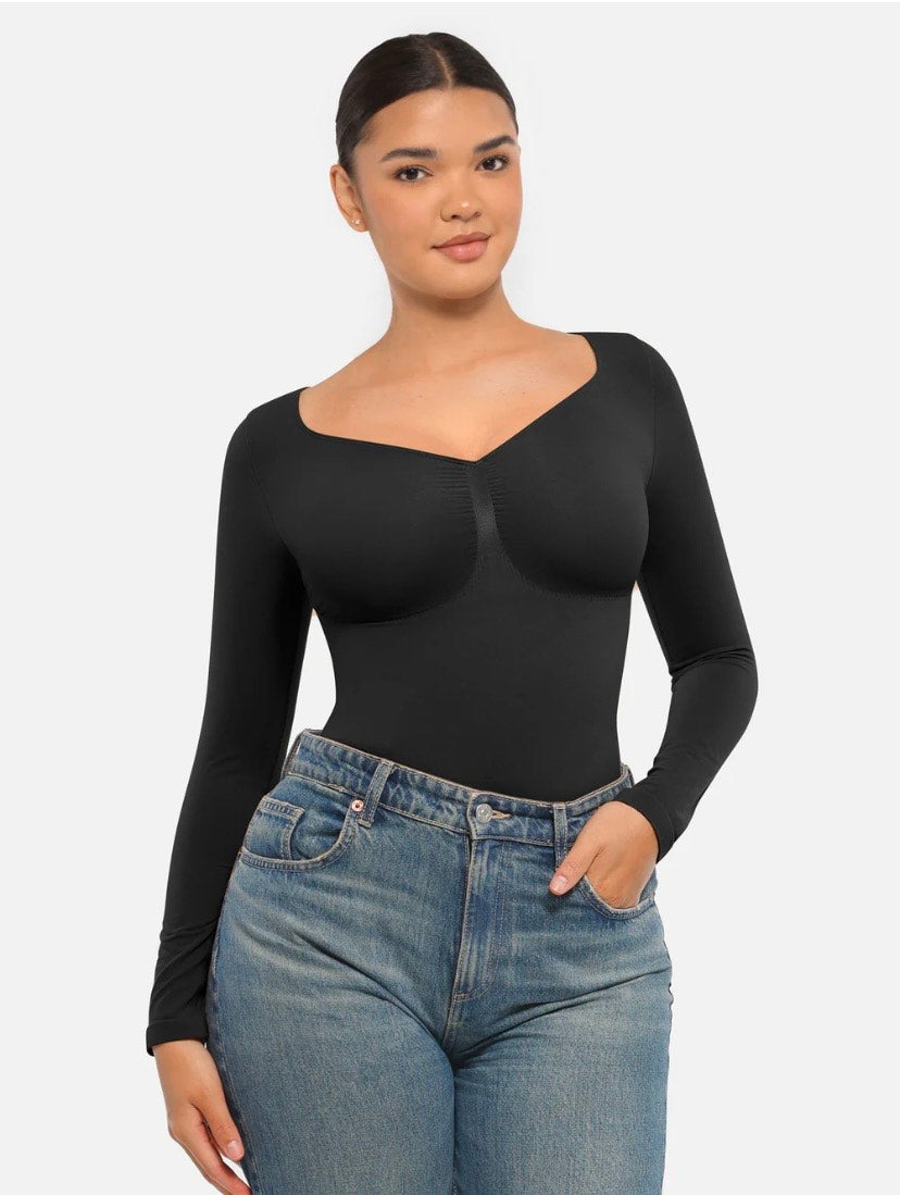 Curveness™ Seamless Long Sleeve Sculpting Bodysuit