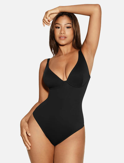 Curveness™ V-Neck Tummy Control Shaping Bodysuit