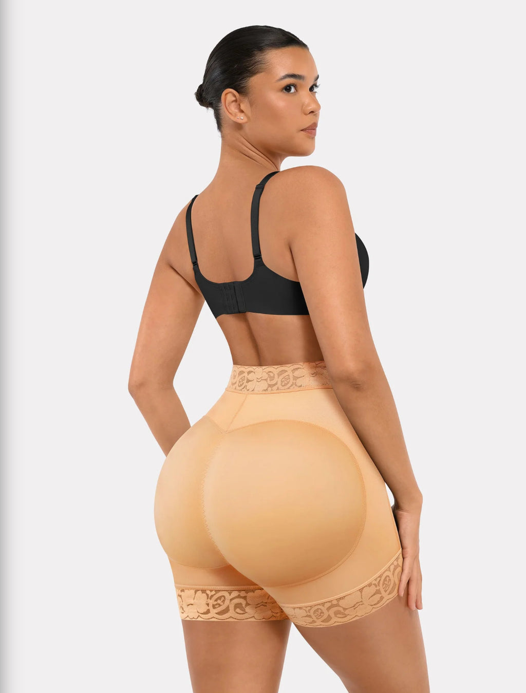 Curveness™ High Waist Lace Sculpt & Butt Lifting Shorts