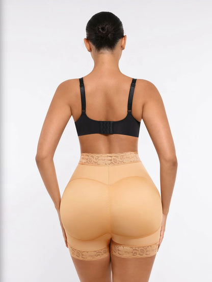 Curveness™ High Waist Lace Sculpt & Butt Lifting Shorts
