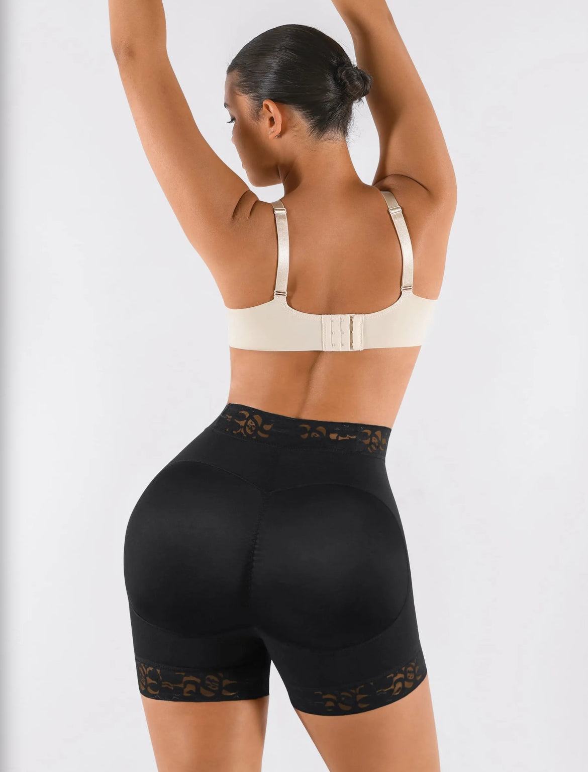 Curveness™ High Waist Lace Sculpt & Butt Lifting Shorts